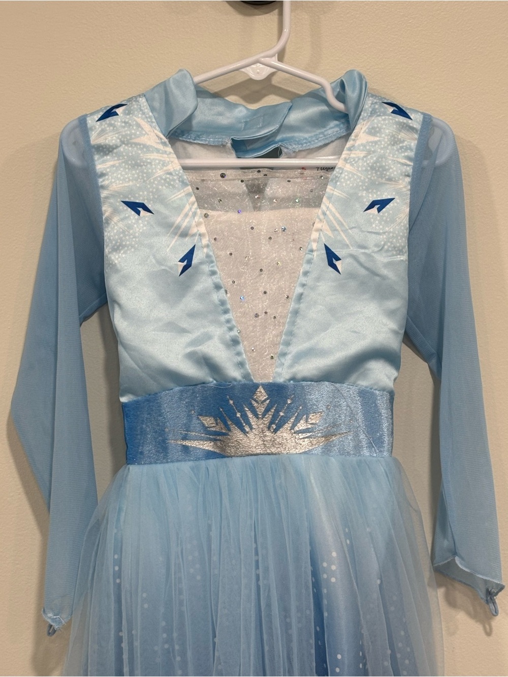 Girls Light Blue Sparkle Princess Costume Dress - Picture 3 of 7